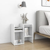 NNEVL Bedside Cabinets 2 pcs High Gloss White 50x30x51.5 cm Chipboard
