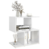 NNEVL Bedside Cabinets 2 pcs High Gloss White 50x30x51.5 cm Chipboard