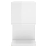 NNEVL Bedside Cabinets 2 pcs High Gloss White 50x30x51.5 cm Chipboard