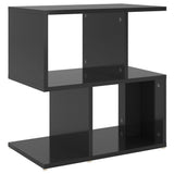 NNEVL Bedside Cabinet High Gloss Black 50x30x51.5 cm Chipboard