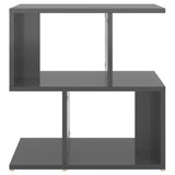 NNEVL Bedside Cabinets 2 pcs High Gloss Grey 50x30x51.5 cm Chipboard