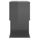 NNEVL Bedside Cabinets 2 pcs High Gloss Grey 50x30x51.5 cm Chipboard