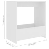 NNEVL Side Table White 50x26x50 cm Chipboard
