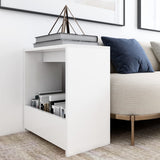 NNEVL Side Table White 50x26x50 cm Chipboard