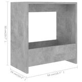 NNEVL Side Table Concrete Grey 50x26x50 cm Chipboard