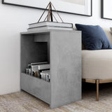 NNEVL Side Table Concrete Grey 50x26x50 cm Chipboard