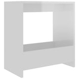 NNEVL Side Table High Gloss White 50x26x50 cm Chipboard