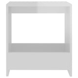NNEVL Side Table High Gloss White 50x26x50 cm Chipboard