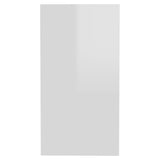 NNEVL Side Table High Gloss White 50x26x50 cm Chipboard