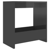 NNEVL Side Table High Gloss Grey 50x26x50 cm Chipboard