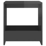 NNEVL Side Table High Gloss Grey 50x26x50 cm Chipboard