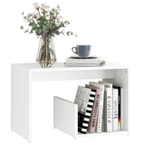NNEVL Side Table White 59x36x38 cm Chipboard