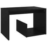 NNEVL Side Table Black 59x36x38 cm Chipboard