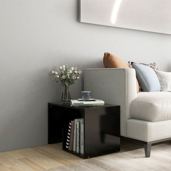 NNEVL Side Table Black 59x36x38 cm Chipboard
