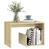NNEVL Side Table Sonoma Oak 59x36x38 cm Chipboard