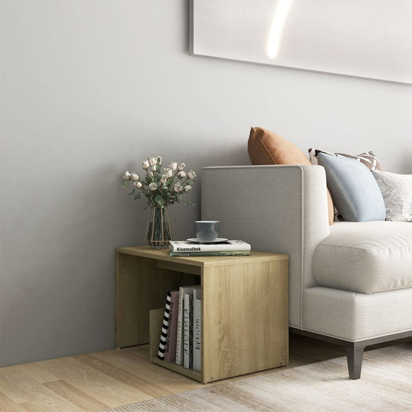NNEVL Side Table Sonoma Oak 59x36x38 cm Chipboard