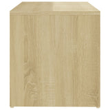 NNEVL Side Table White and Sonoma Oak 59x36x38 cm Chipboard