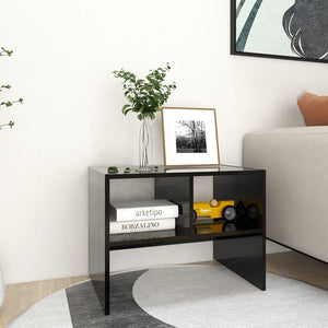 NNEVL Side Table Black 60x40x45 cm Chipboard