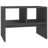 NNEVL Side Table Grey 60x40x45 cm Chipboard