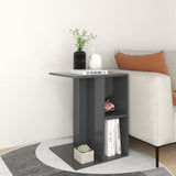 NNEVL Side Table Grey 60x40x45 cm Chipboard