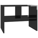 NNEVL Side Table High Gloss Black 60x40x45 cm Chipboard