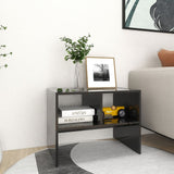 NNEVL Side Table High Gloss Black 60x40x45 cm Chipboard