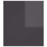 NNEVL Side Table High Gloss Grey 60x40x45 cm Chipboard
