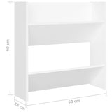 NNEVL Wall Shoe Cabinets 2 pcs White 60x18x60 cm Chipboard