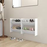 NNEVL Wall Shoe Cabinets 2 pcs White 60x18x60 cm Chipboard