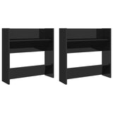 NNEVL Wall Shoe Cabinets 2 pcs High Gloss Black 60x18x60 cm Chipboard