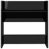 NNEVL Wall Shoe Cabinets 2 pcs High Gloss Black 60x18x60 cm Chipboard