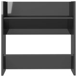 NNEVL Wall Shoe Cabinets 4 pcs High Gloss Grey 60x18x60 cm Chipboard