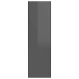 NNEVL Wall Shoe Cabinets 4 pcs High Gloss Grey 60x18x60 cm Chipboard