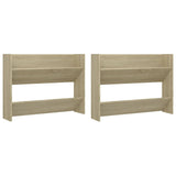 NNEVL Wall Shoe Cabinets 2 pcs Sonoma Oak 80x18x60cm Chipboard