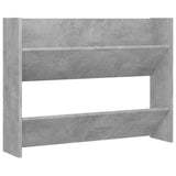 NNEVL Wall Shoe Cabinet Concrete Grey 80x18x60 cm Chipboard