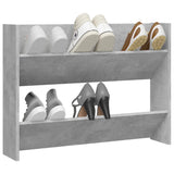 NNEVL Wall Shoe Cabinet Concrete Grey 80x18x60 cm Chipboard