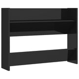 NNEVL Wall Shoe Cabinets 2 pcs High Gloss Black 80x18x60 cm Chipboard