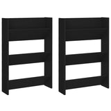NNEVL Wall Shoe Cabinets 2 pcs Black 60x18x90 cm Chipboard