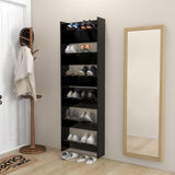 NNEVL Wall Shoe Cabinets 2 pcs Black 60x18x90 cm Chipboard