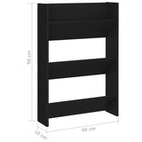 NNEVL Wall Shoe Cabinets 2 pcs Black 60x18x90 cm Chipboard
