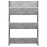NNEVL Wall Shoe Cabinet Concrete Grey 60x18x90 cm Chipboard