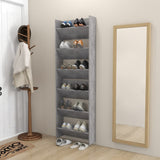 NNEVL Wall Shoe Cabinets 2 pcs Concrete Grey 60x18x90 cm Chipboard
