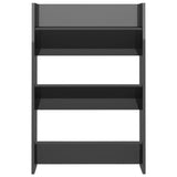 NNEVL Wall Shoe Cabinets 2 pcs High Gloss Grey 60x18x90 cm Chipboard
