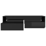 NNEVL Nesting Coffee Table Set High Gloss Black 100x100x26.5 cm