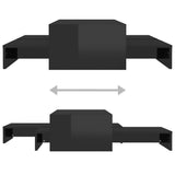 NNEVL Nesting Coffee Table Set High Gloss Black 100x100x26.5 cm