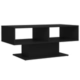 NNEVL Coffee Table Black 103.5x50x44.5 cm Chipboard