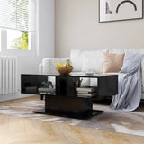 NNEVL Coffee Table Black 103.5x50x44.5 cm Chipboard