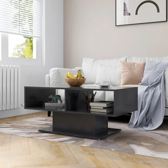 NNEVL Coffee Table Grey 103.5x50x44.5 cm Chipboard
