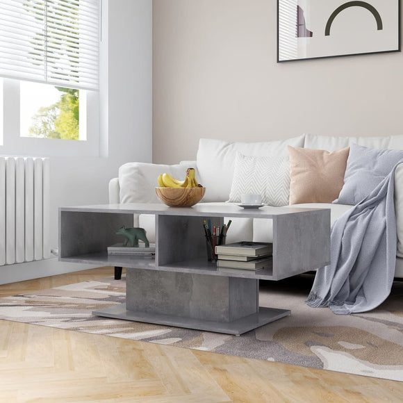 NNEVL Coffee Table Concrete Grey 103.5x50x44.5 cm Chipboard