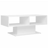 NNEVL Coffee Table High Gloss White 103.5x50x44.5 cm Chipboard